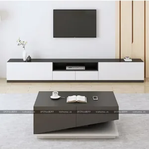Tủ tivi phòng khách thiết kế đơn giản, hiện đại