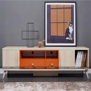 Tủ tivi vân gỗ hiện đại