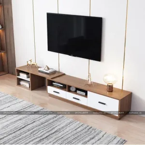 Tủ tivi vân gỗ hiện đại mở rộng kích thước